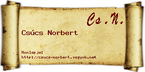 Csúcs Norbert névjegykártya