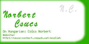 norbert csucs business card