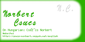 norbert csucs business card